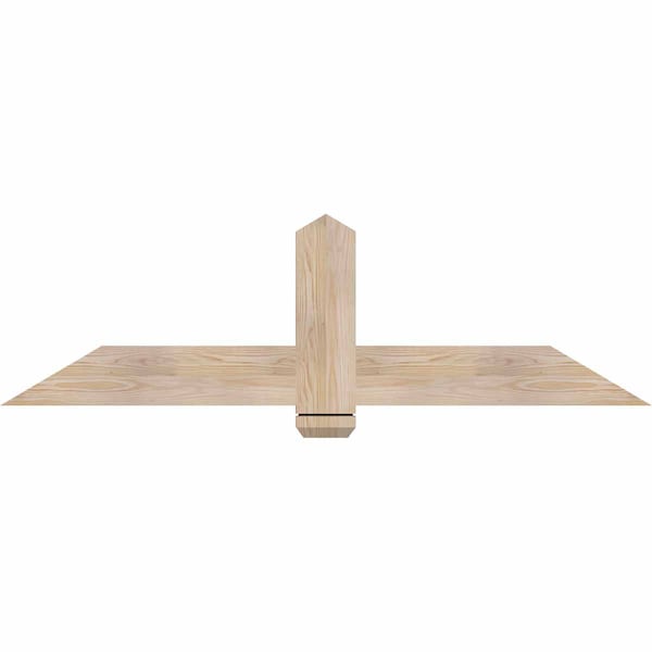 Ekena Millwork Eugene Smooth Timber Gable Bracket, Douglas Fir, 60"W x 17"H x 1 1/2"D x 5 1/2"F, 7/12 Pitch GBW060X17X0206EUG00SDF - main